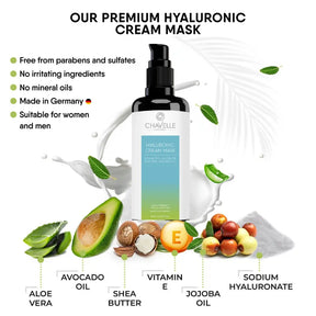 Hyaluronic Acid Cream Mask with Aloe Vera and Avocado Oil