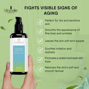 Hyaluronic Acid Cream Mask with Aloe Vera and Avocado Oil
